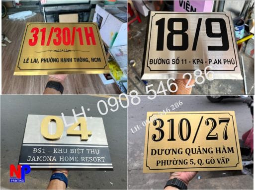làm số nhà giá rẻ