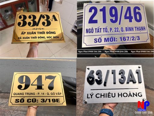 thiết kế bảng số nhà