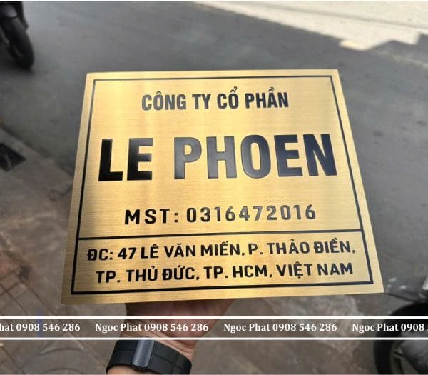 biển hiệu công ty inox ăn mòn
