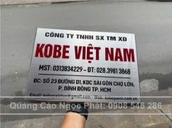 Bảng hiệu công ty bằng kim loại