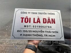 Bảng công ty inox trắng