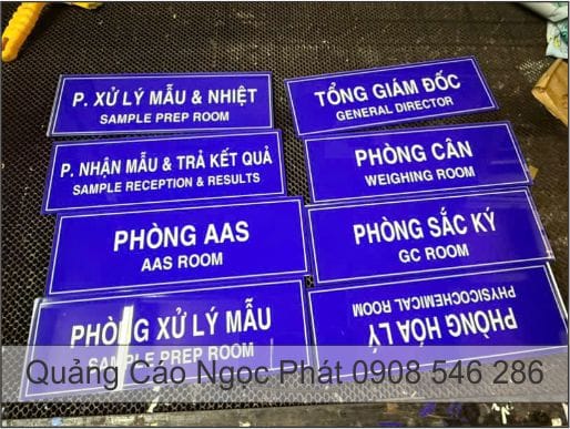 bảng tên phòng ban mica bảng tên phòng ban mica
